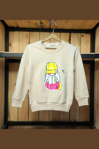 بلوز طرح کلاه کپ کرمی